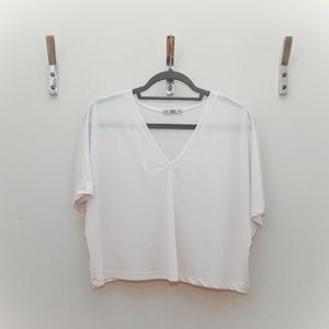 Zara loose fitting cropped tee